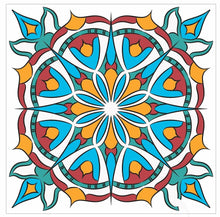Load image into Gallery viewer, Mosaic Tile Stickers, Pack Of 16, All Sizes, Waterproof, Azulejo Transfers For Kitchen / Bathroom Tiles C55 - Bolsover Designs