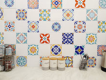 Load image into Gallery viewer, Mosaic Tile Stickers, Pack Of 16, All Sizes, Waterproof, Azulejo Transfers For Kitchen / Bathroom Tiles C56 - Bolsover Designs