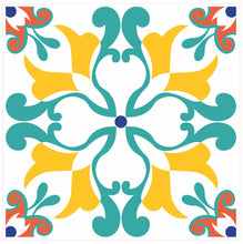 Load image into Gallery viewer, Mosaic Tile Stickers, Pack Of 16, All Sizes, Waterproof, Azulejo Transfers For Kitchen / Bathroom Tiles C56 - Bolsover Designs