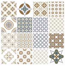 Load image into Gallery viewer, Mosaic Tile Stickers, Pack Of 16, All Sizes, Waterproof, Azulejo Transfers For Kitchen / Bathroom Tiles C59 - Bolsover Designs