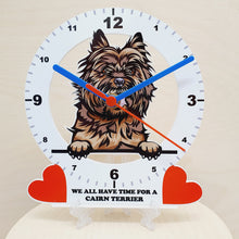 Load image into Gallery viewer, Dog Breed Clocks, Your favourite Peeking Dog On A Quartz Clock, Stand or Wall Mounted, 200mm