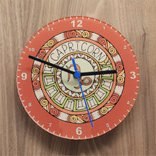 Load image into Gallery viewer, Signs Of The Zodiac Quartz Clock, All 12 Starsigns Available, 2 Different Sizes, Perfect for Astrology Fan, Battery Included