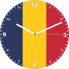 Load image into Gallery viewer, Flag Clock - Beginning With A - G, Flag Of Your Chosen Country On A Quartz Clock, Stand or Wall Mounted, 200mm