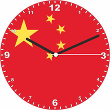 Load image into Gallery viewer, Flag Clock - Beginning With A - G, Flag Of Your Chosen Country On A Quartz Clock, Stand or Wall Mounted, 200mm