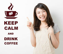 Load image into Gallery viewer, Keep Calm And Drink Coffee Wall Art Decal Sticker for Kitchen Many Colours KCC1 - Bolsover Designs