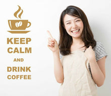Load image into Gallery viewer, Keep Calm And Drink Coffee Wall Art Decal Sticker for Kitchen Many Colours KCC1 - Bolsover Designs