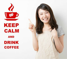 Load image into Gallery viewer, Keep Calm And Drink Coffee Wall Art Decal Sticker for Kitchen Many Colours KCC1 - Bolsover Designs