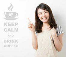 Load image into Gallery viewer, Keep Calm And Drink Coffee Wall Art Decal Sticker for Kitchen Many Colours KCC1 - Bolsover Designs