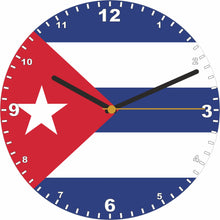 Load image into Gallery viewer, Flag Clock - Beginning With A - G, Flag Of Your Chosen Country On A Quartz Clock, Stand or Wall Mounted, 200mm