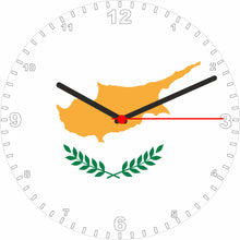 Load image into Gallery viewer, Flag Clock - Beginning With A - G, Flag Of Your Chosen Country On A Quartz Clock, Stand or Wall Mounted, 200mm
