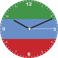 Load image into Gallery viewer, Flag Clock - Beginning With A - G, Flag Of Your Chosen Country On A Quartz Clock, Stand or Wall Mounted, 200mm