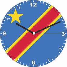 Load image into Gallery viewer, Flag Clock - Beginning With A - G, Flag Of Your Chosen Country On A Quartz Clock, Stand or Wall Mounted, 200mm