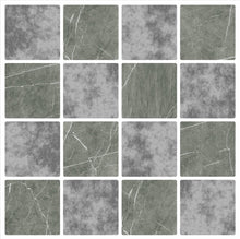 Load image into Gallery viewer, Mosaic Tile Stickers, Transfers, Slate Stone Marble Effects, Pack Of 16 for 100mm - 150mm - 200mm / 4 - 6 - 8 Inch square Tiles SL01 - Bolsover Designs
