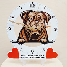 Load image into Gallery viewer, Dog Breed Clocks, Your favourite Peeking Dog On A Quartz Clock, Stand or Wall Mounted, 200mm