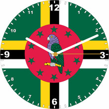 Load image into Gallery viewer, Flag Clock - Beginning With A - G, Flag Of Your Chosen Country On A Quartz Clock, Stand or Wall Mounted, 200mm