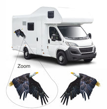 Load image into Gallery viewer, PAIR Flying Eagles Graphics Decals Stickers for Van Motorhome Camper Car Lorry Caravan 2 Sizes - Bolsover Designs