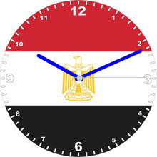 Load image into Gallery viewer, Flag Clock - Beginning With A - G, Flag Of Your Chosen Country On A Quartz Clock, Stand or Wall Mounted, 200mm