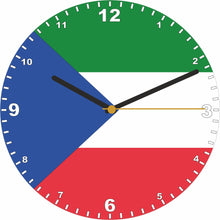 Load image into Gallery viewer, Flag Clock - Beginning With A - G, Flag Of Your Chosen Country On A Quartz Clock, Stand or Wall Mounted, 200mm