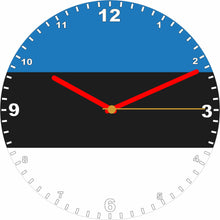 Load image into Gallery viewer, Flag Clock - Beginning With A - G, Flag Of Your Chosen Country On A Quartz Clock, Stand or Wall Mounted, 200mm