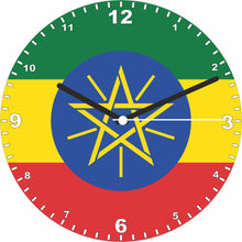 Load image into Gallery viewer, Flag Clock - Beginning With A - G, Flag Of Your Chosen Country On A Quartz Clock, Stand or Wall Mounted, 200mm