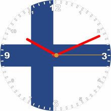 Load image into Gallery viewer, Flag Clock - Beginning With A - G, Flag Of Your Chosen Country On A Quartz Clock, Stand or Wall Mounted, 200mm