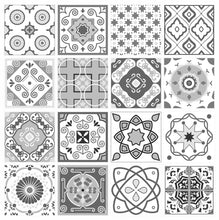 Load image into Gallery viewer, Mosaic Tile Stickers, Pack Of 16, All Sizes, Waterproof, Azulejo Transfers For Kitchen / Bathroom Tiles G31 - Bolsover Designs