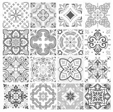 Load image into Gallery viewer, Mosaic Tile Stickers, Grey, Pack Of 16, All Sizes, Waterproof, Azulejo Transfers For Kitchen / Bathroom Tiles G51 - Bolsover Designs