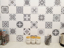 Load image into Gallery viewer, Mosaic Tile Stickers, Grey, Pack Of 16, All Sizes, Waterproof, Azulejo Transfers For Kitchen / Bathroom Tiles G55 - Bolsover Designs