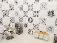 Load image into Gallery viewer, Mosaic Tile Stickers, Grey, Pack Of 16, All Sizes, Waterproof, Azulejo Transfers For Kitchen / Bathroom Tiles G55 - Bolsover Designs