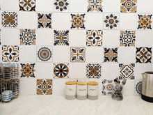 Load image into Gallery viewer, Mosaic Tile Stickers, Pack Of 16, All Sizes, Waterproof, Azulejo Transfers For Kitchen / Bathroom Tiles GT10 - Bolsover Designs