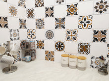 Load image into Gallery viewer, Mosaic Tile Stickers, Pack Of 16, All Sizes, Waterproof, Azulejo Transfers For Kitchen / Bathroom Tiles GT10 - Bolsover Designs
