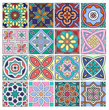 Load image into Gallery viewer, Mosaic Tile Stickers, Pack Of 16, All Sizes, Waterproof, Azulejo Transfers For Kitchen / Bathroom Tiles GT14 - Bolsover Designs