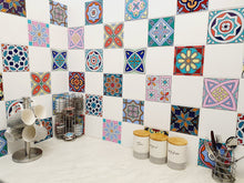Load image into Gallery viewer, Mosaic Tile Stickers, Pack Of 16, All Sizes, Waterproof, Azulejo Transfers For Kitchen / Bathroom Tiles GT14 - Bolsover Designs