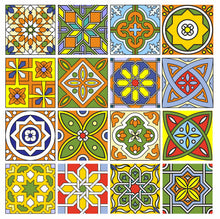 Load image into Gallery viewer, Mosaic Tile Stickers, Pack Of 16, All Sizes, Waterproof, Azulejo Transfers For Kitchen / Bathroom Tiles GT16 - Bolsover Designs