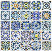 Load image into Gallery viewer, Pack Of 24 Coloured Pattern Mosaic Waterproof Tile Stickers, Transfers, All Sizes, Kitchen or Bathroom Tiles GT30 - Bolsover Designs