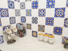Load image into Gallery viewer, Pack Of 24 Coloured Pattern Mosaic Waterproof Tile Stickers, Transfers, All Sizes, Kitchen or Bathroom Tiles GT30 - Bolsover Designs