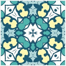 Load image into Gallery viewer, Pack Of 24 Coloured Pattern Mosaic Waterproof Tile Stickers, Transfers For All Sizes, Kitchen or Bathroom Tiles GT31 - Bolsover Designs