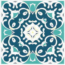 Load image into Gallery viewer, Pack Of 24 Coloured Pattern Mosaic Waterproof Tile Stickers, Transfers For All Sizes, Kitchen or Bathroom Tiles GT31 - Bolsover Designs