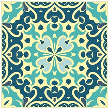 Load image into Gallery viewer, Pack Of 24 Coloured Pattern Mosaic Waterproof Tile Stickers, Transfers For All Sizes, Kitchen or Bathroom Tiles GT31 - Bolsover Designs