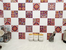 Load image into Gallery viewer, Mosaic Tile Stickers, Pack Of 16, All Sizes, Waterproof, Transfers For Kitchen / Bathroom Tiles GT40 - Bolsover Designs