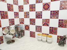 Load image into Gallery viewer, Mosaic Tile Stickers, Pack Of 16, All Sizes, Waterproof, Transfers For Kitchen / Bathroom Tiles GT40 - Bolsover Designs