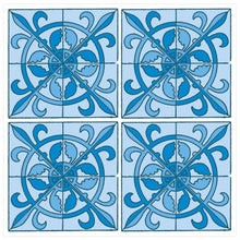 Load image into Gallery viewer, Mosaic Tile Stickers, Pack Of 16, All Sizes, Waterproof, Azulejo Transfers For Kitchen / Bathroom Tiles GT43 - Bolsover Designs