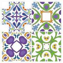 Load image into Gallery viewer, Mosaic Tile Stickers, Pack Of 16, All Sizes, Waterproof, Azulejo Transfers For Kitchen / Bathroom Tiles GT45 - Bolsover Designs