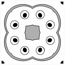 Load image into Gallery viewer, Mosaic Tile Stickers, Pack Of 16, All Sizes, Waterproof, Azulejo Transfers For Kitchen / Bathroom Tiles GT53 - Bolsover Designs