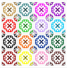 Load image into Gallery viewer, Mosaic Tile Stickers, Pack Of 16, All Sizes, Waterproof, Azulejo Transfers For Kitchen / Bathroom Tiles GT62 - Bolsover Designs