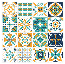 Load image into Gallery viewer, Mosaic Tile Stickers, Pack Of 16, All Sizes, Waterproof, Azulejo Transfers For Kitchen / Bathroom Tiles GT86 - Bolsover Designs