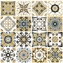 Load image into Gallery viewer, Mosaic Tile Stickers, Pack Of 16, All Sizes, Waterproof, Azulejo Transfers For Kitchen / Bathroom Tiles GT87 - Bolsover Designs