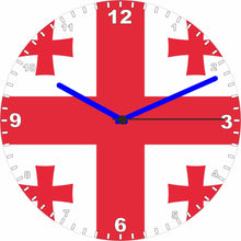 Load image into Gallery viewer, Flag Clock - Beginning With A - G, Flag Of Your Chosen Country On A Quartz Clock, Stand or Wall Mounted, 200mm