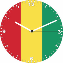 Load image into Gallery viewer, Flag Clock - Beginning With A - G, Flag Of Your Chosen Country On A Quartz Clock, Stand or Wall Mounted, 200mm