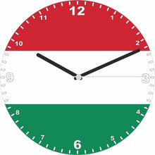 Load image into Gallery viewer, Flag Clock - Beginning With H - Q, Flag Of Your Chosen Country On A Quartz Clock, Stand or Wall Mounted, 200mm